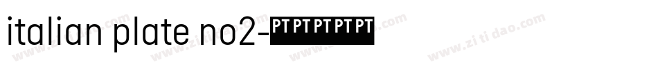 italian plate no2字体转换